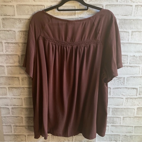 Torrid Gauze Button Front Flutter Sleeve Top - Picture 6 of 7